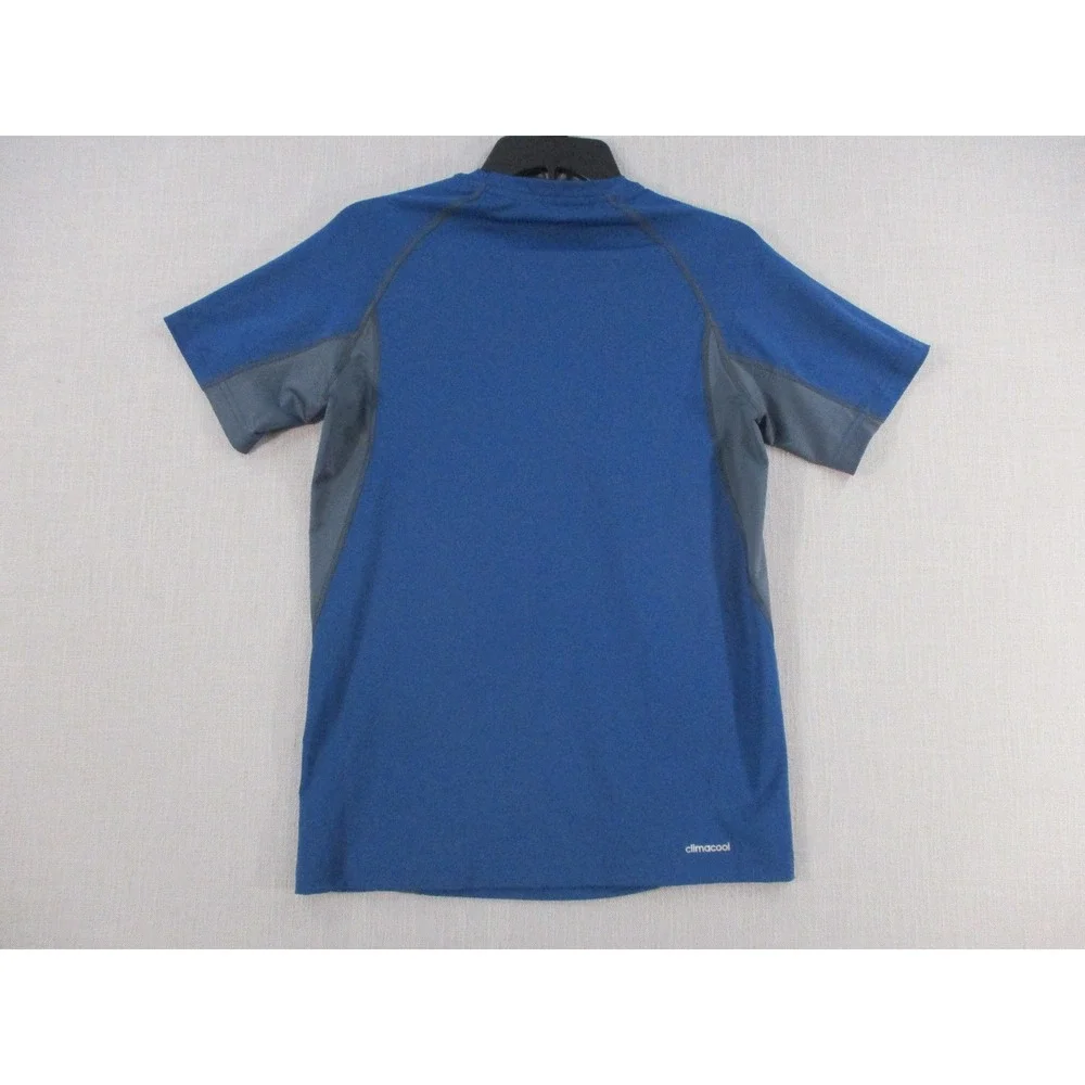 Adidas Climacool Mens Small Blue Grey Short Sleeve Athletic Training Shirt